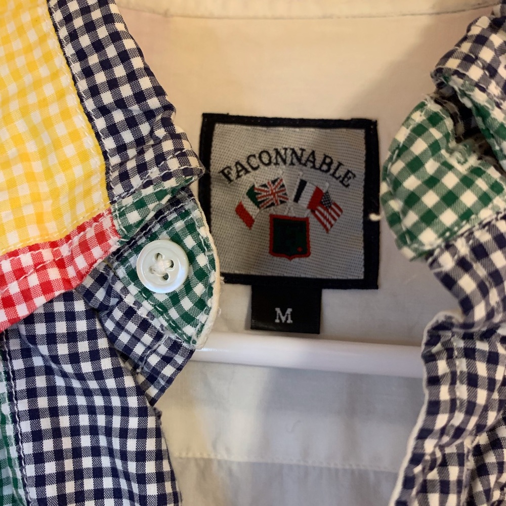 Euc Shirt: Patchwork, Gingham, Vintage, Faconnabl… - image 6